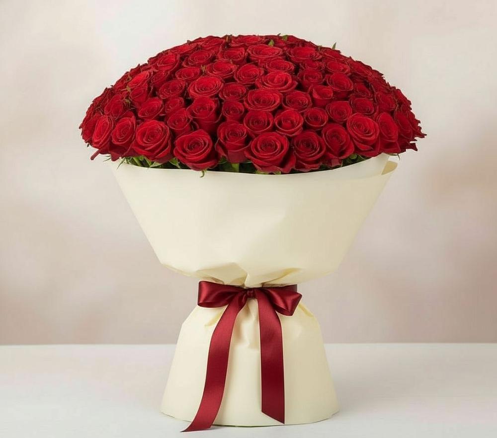 Букет 101 Красная роза Милано в Вяземском