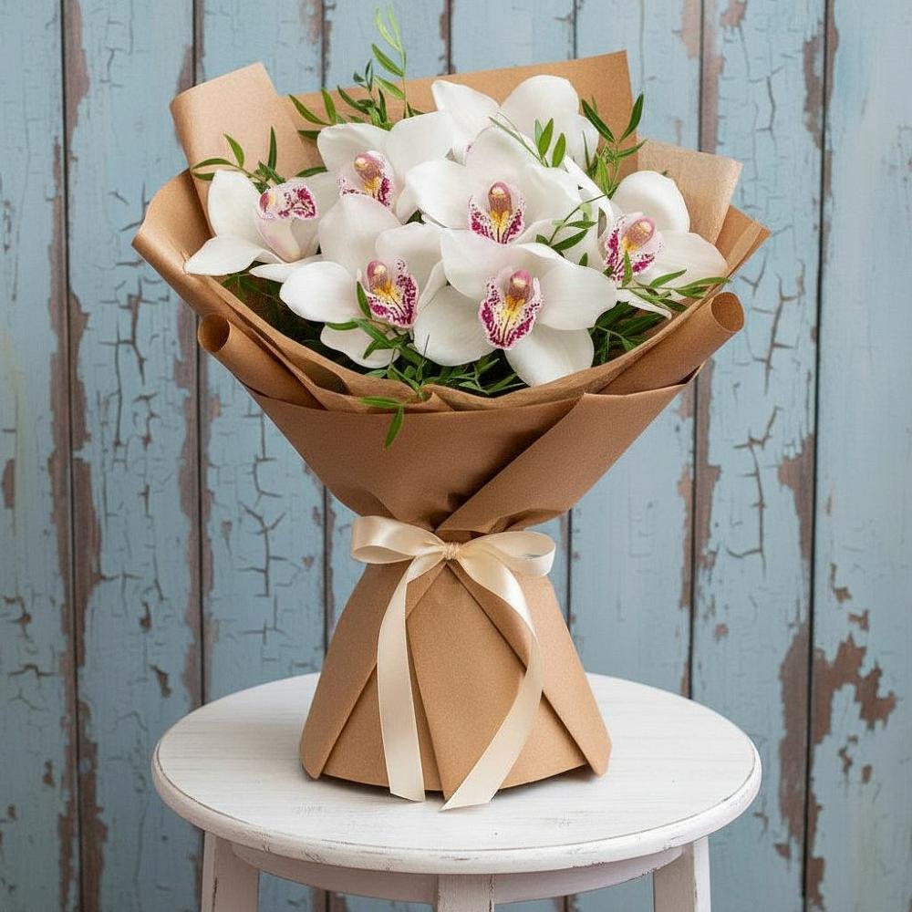 Букет цветов из: Орхидеи и Розы в Вяземском