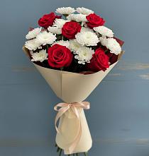 Букет цветов из:  Розы и Хризантемы в Вяземском
