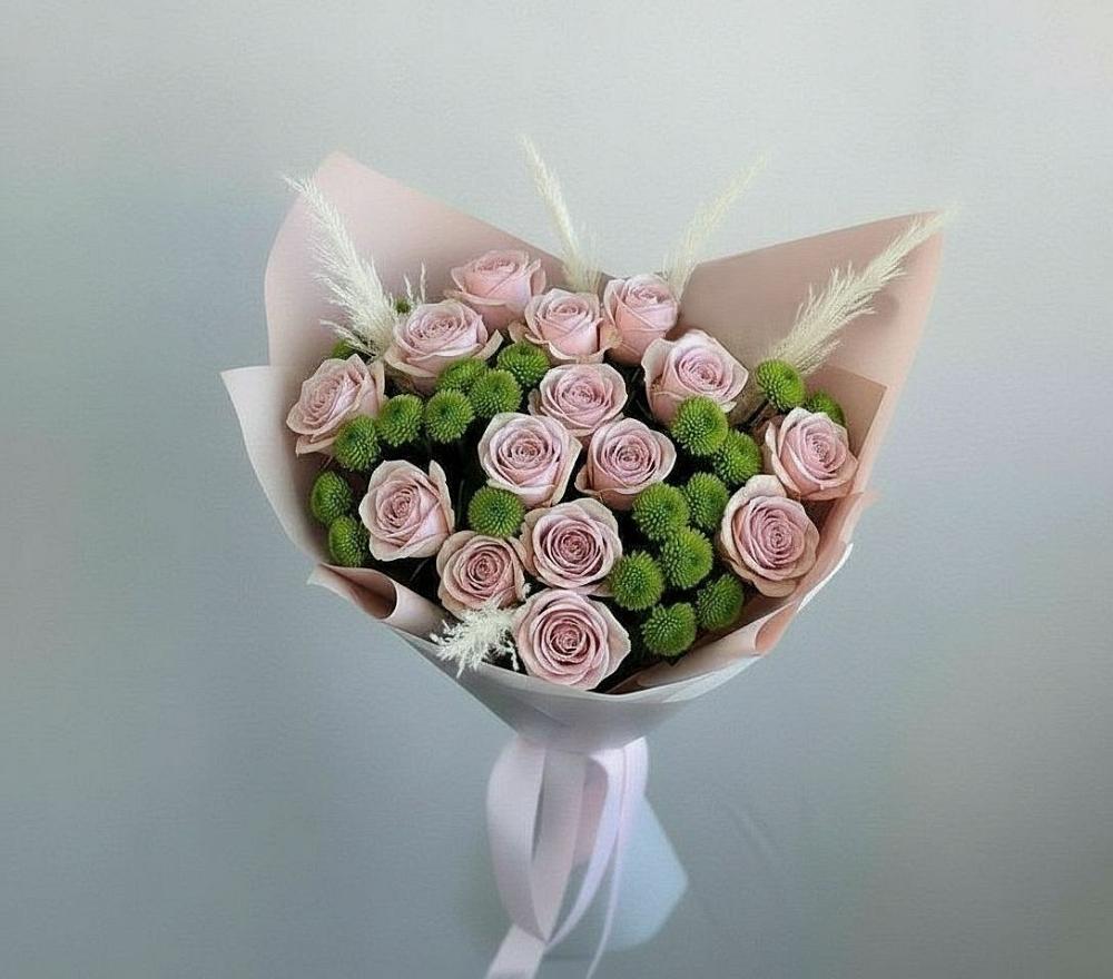 Букет цветов из: Розы и Хризантемы в Вяземском