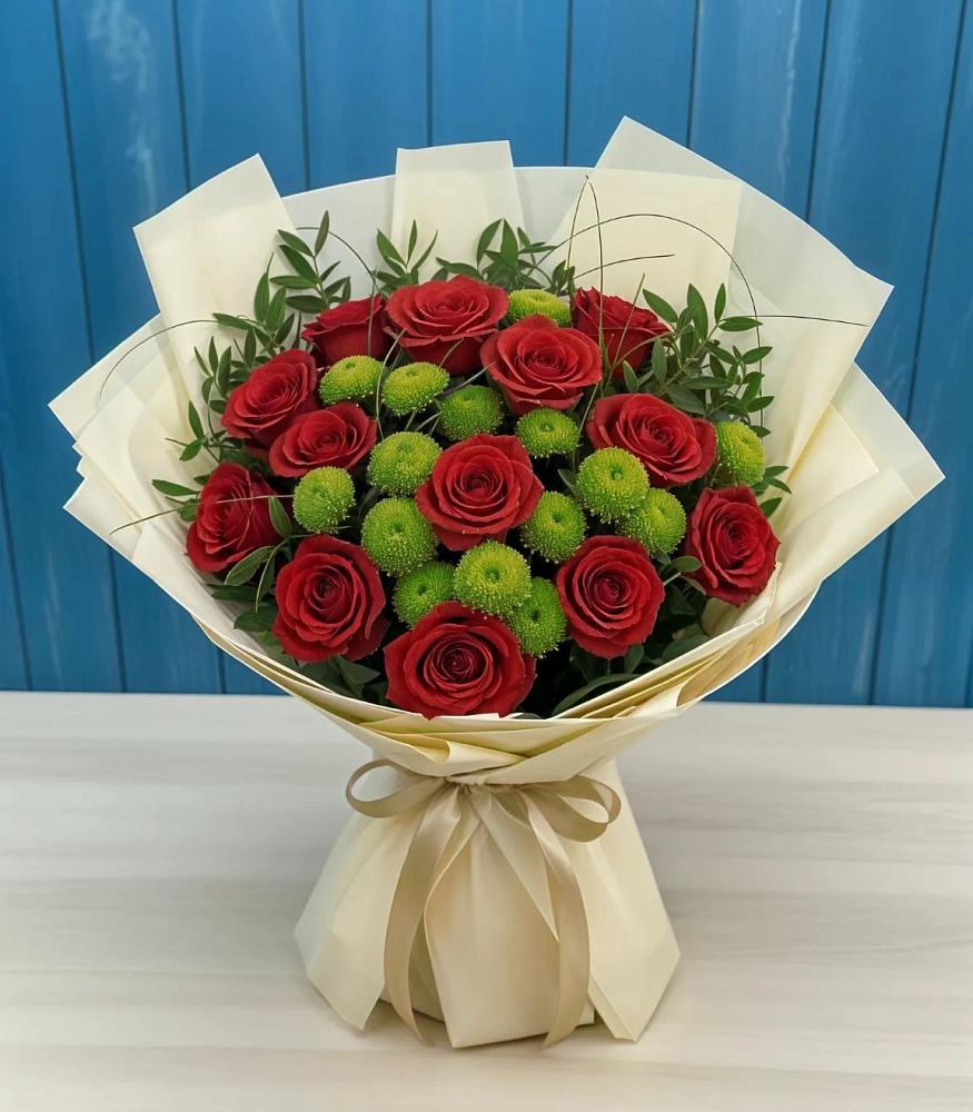 Букет цветов из: Розы и Хризантемы в Вяземском