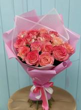 Букет 15 Розовых роз Равель в Вяземском