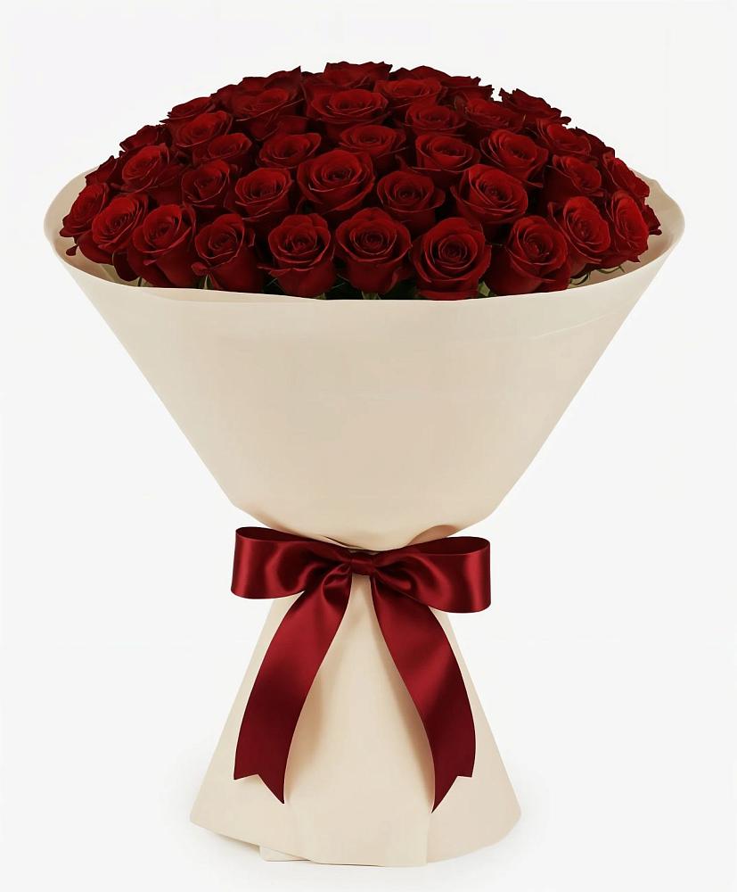 Букет 101 Бордовая роза Блэк Бакарра в Вяземском